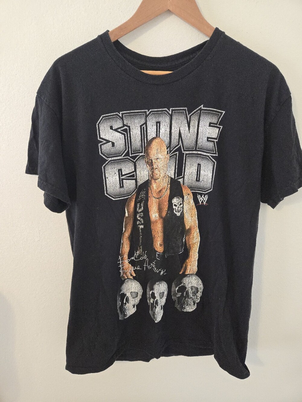 Stone Cold Steve Austin T Shirt Mens Large WWE 3:16 Wrestling Skulls